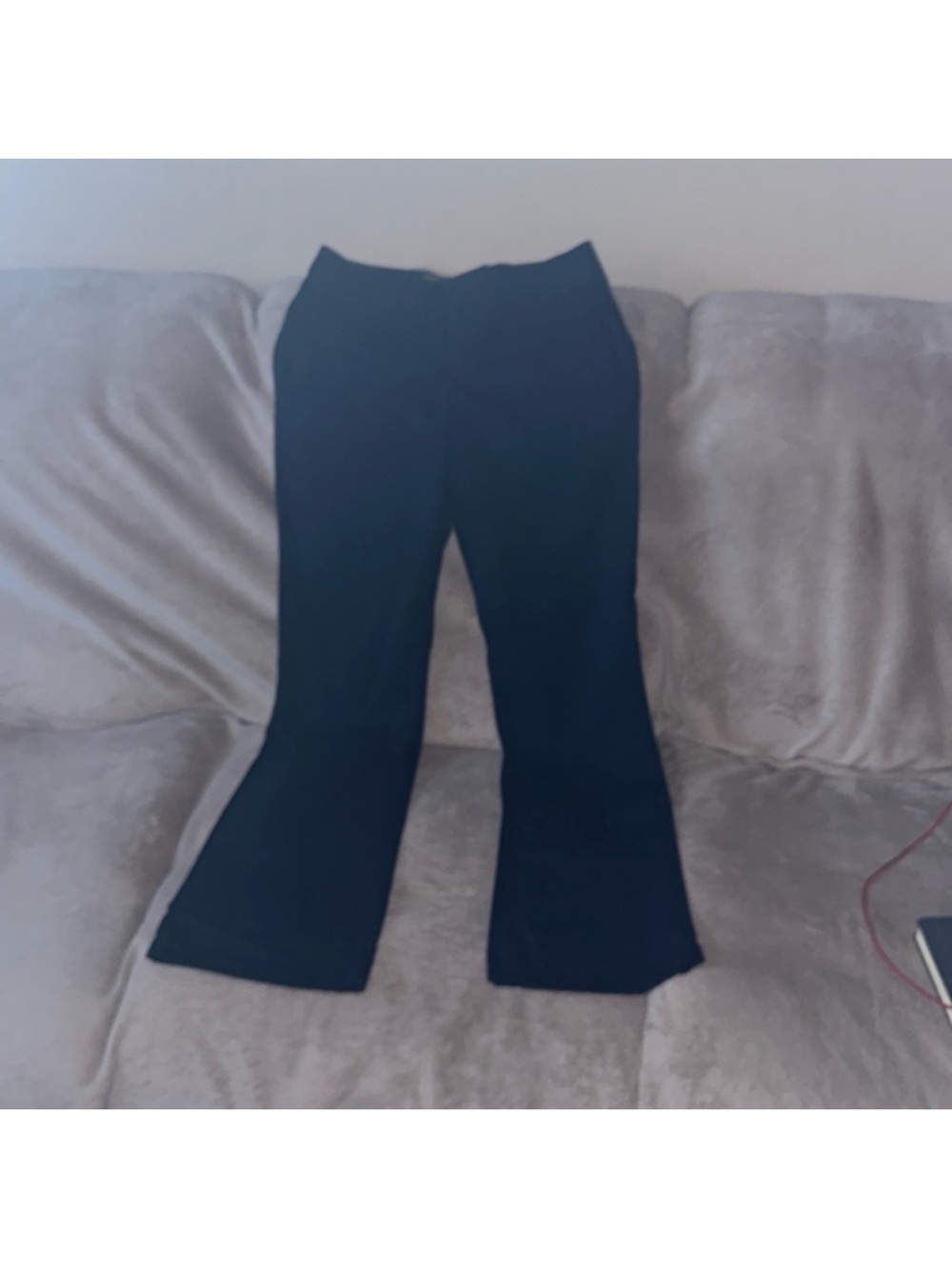 Dickies crafted for women black 8R slim stretchy wide leg pants